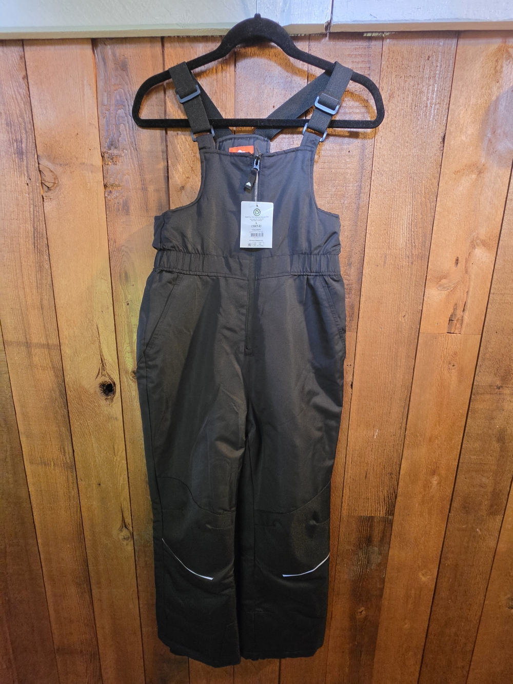 Ozark Trail Black Kids Insulated Snow Bibs with Adjustable Straps